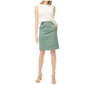 NWT New J.Crew Chino Midi Skirt